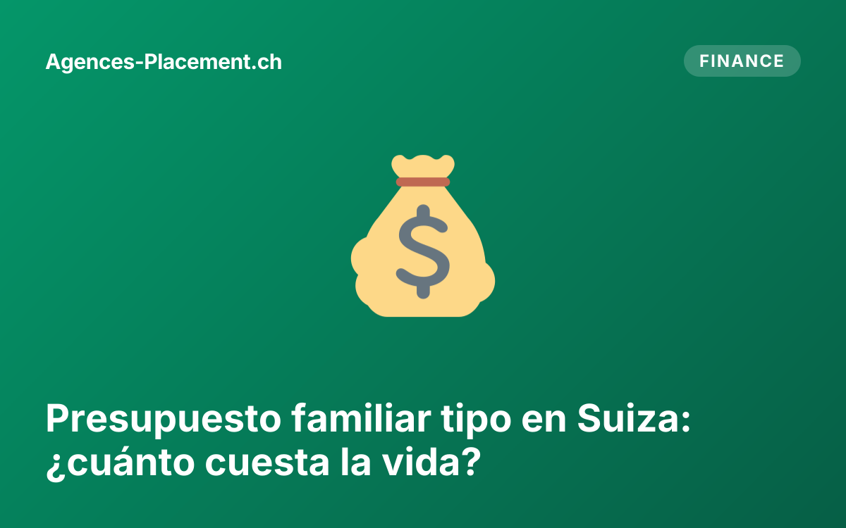 Presupuesto familiar tipo en Suiza: ¿cuánto cuesta la vida?