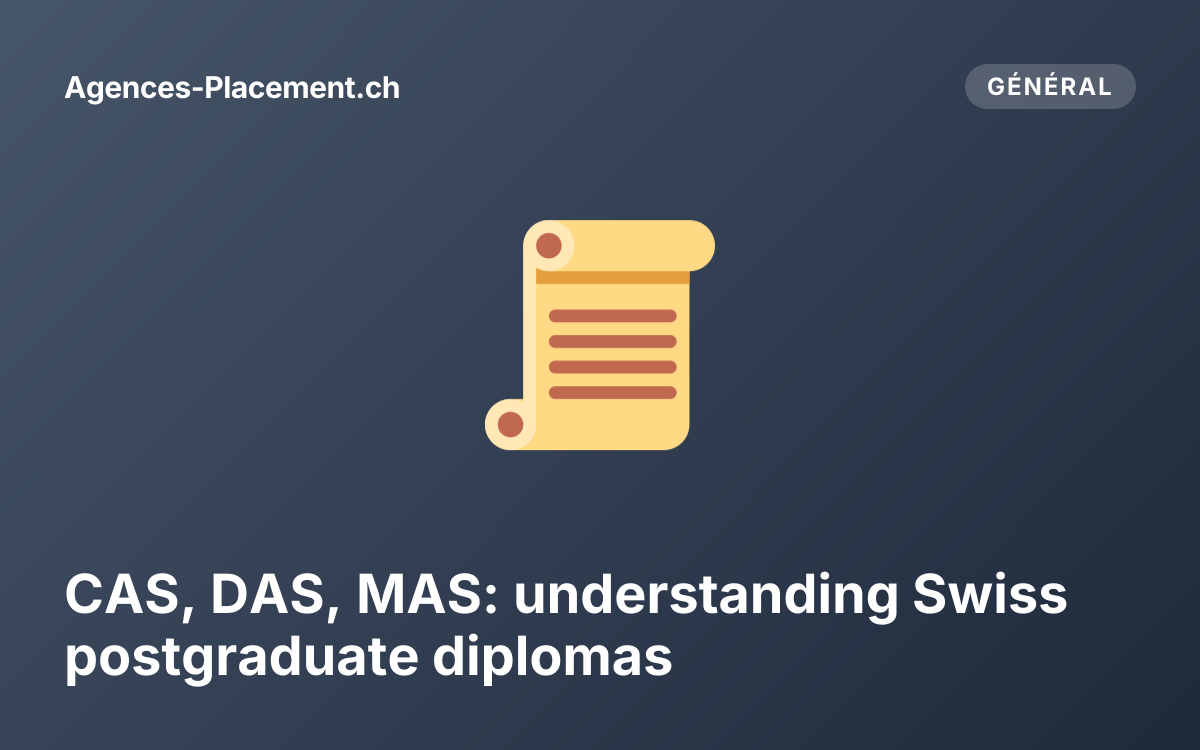 CAS, DAS, MAS: understanding Swiss postgraduate diplomas