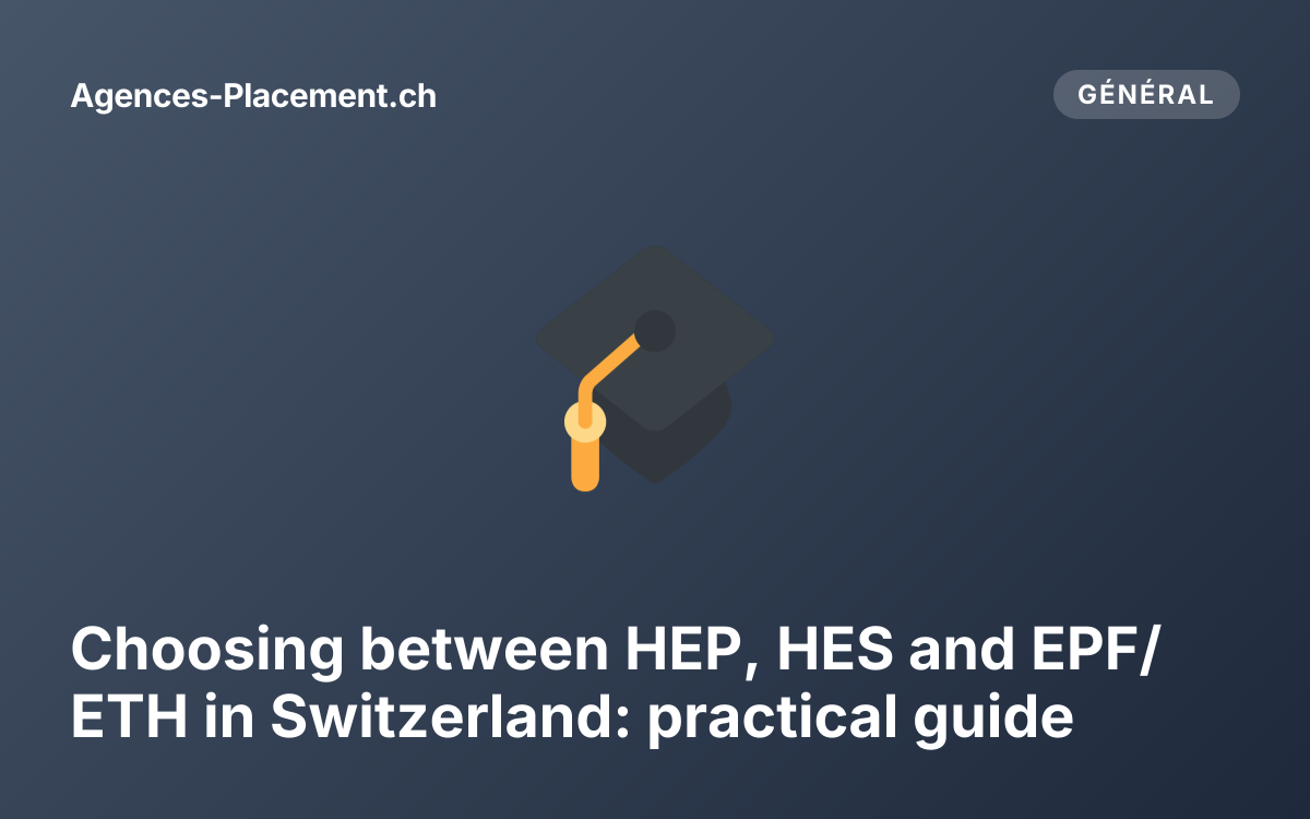 Choosing between HEP, HES and EPF/ETH in Switzerland: practical guide