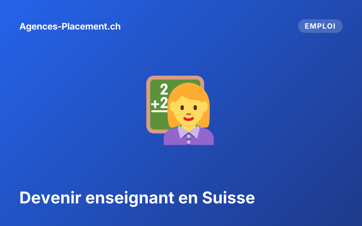 Devenir enseignant en Suisse