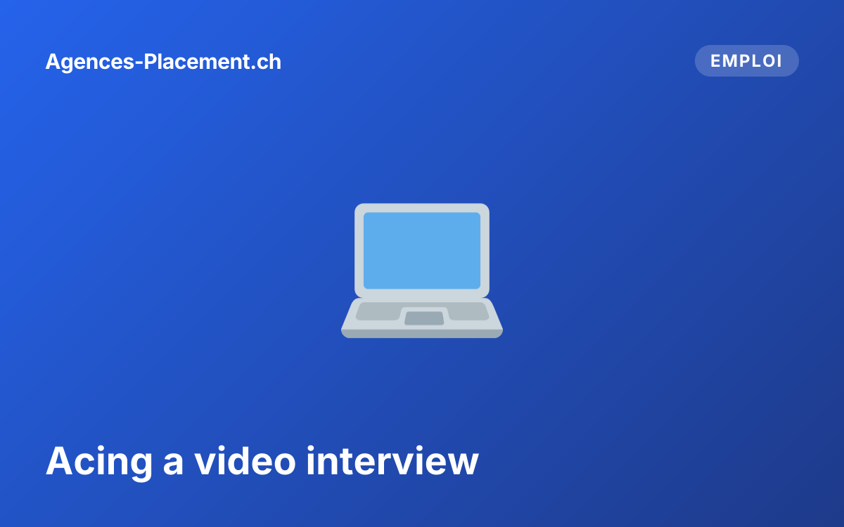 Acing a video interview
