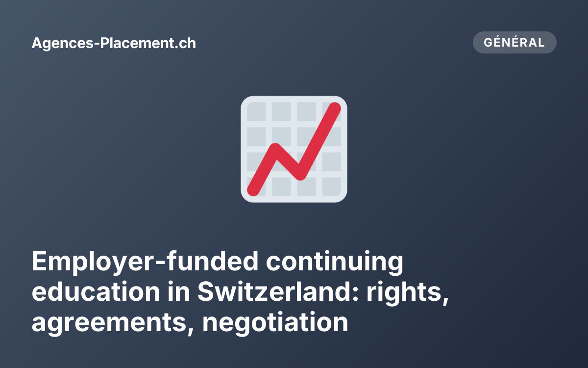 Employer-funded continuing education in Switzerland: rights, agreements, negotiation
