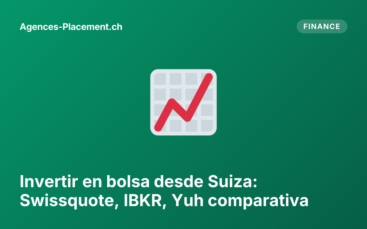 Invertir en bolsa desde Suiza: Swissquote, IBKR, Yuh comparativa