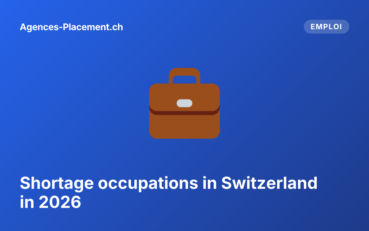 Shortage occupations in Switzerland in 2026