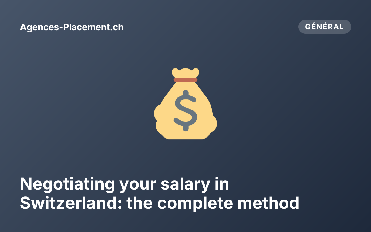 Negotiating your salary in Switzerland: the complete method