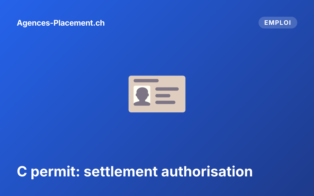 C permit: settlement authorisation
