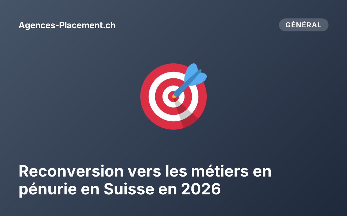 Reconversion vers les métiers en pénurie en Suisse en 2026
