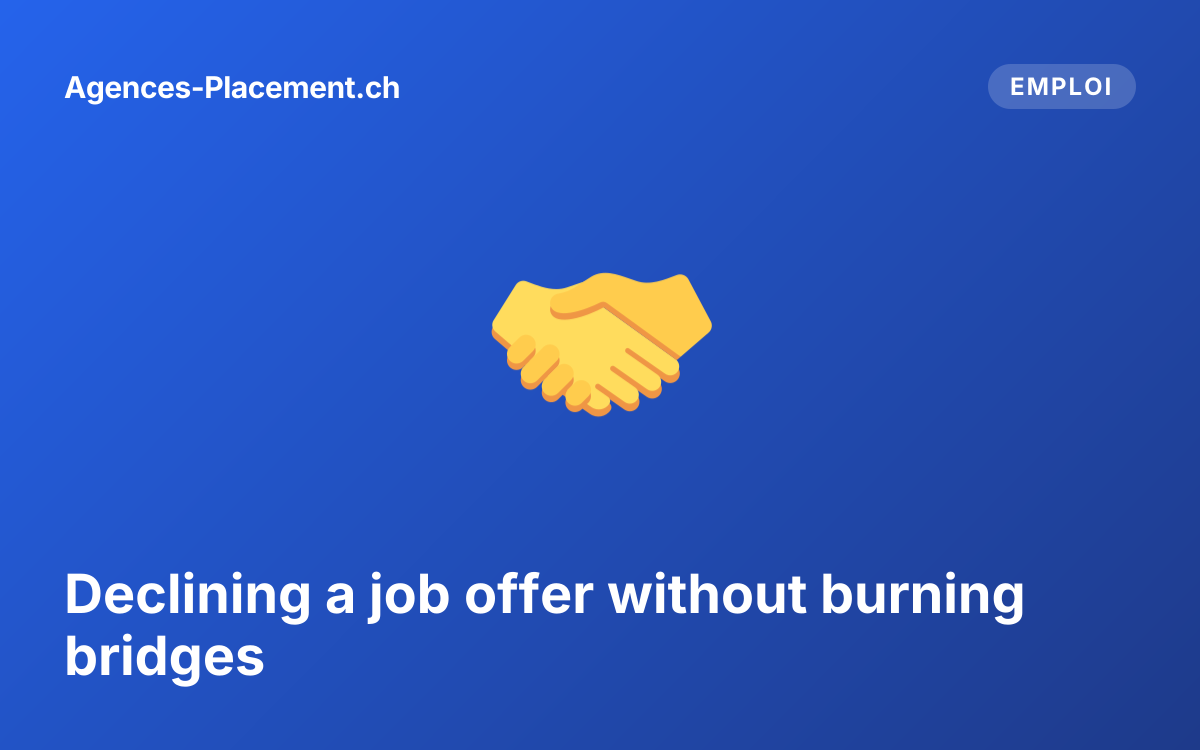 Declining a job offer without burning bridges