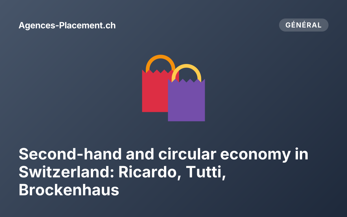 Second-hand and circular economy in Switzerland: Ricardo, Tutti, Brockenhaus
