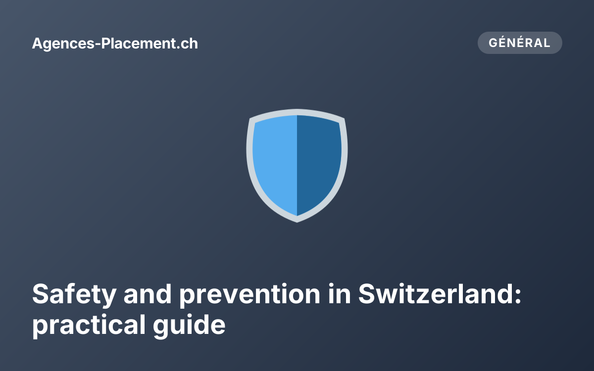 Safety and prevention in Switzerland: practical guide