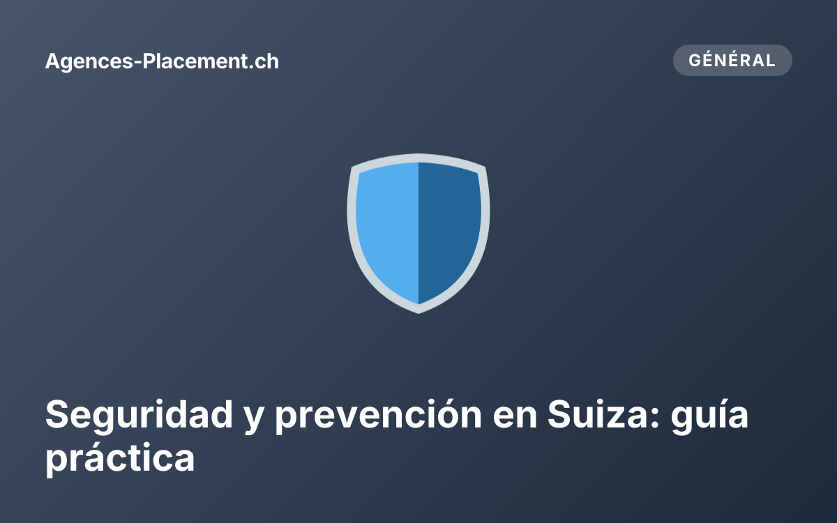 Seguridad y prevención en Suiza: guía práctica