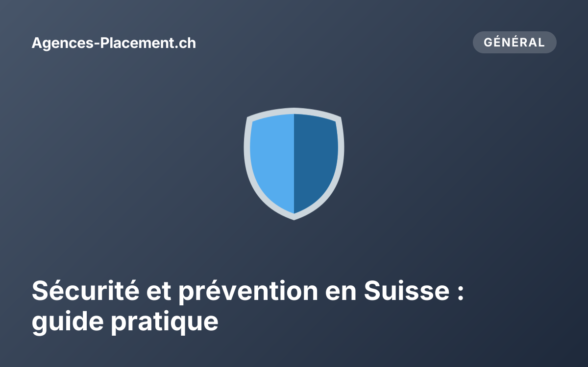 Sécurité et prévention en Suisse : guide pratique