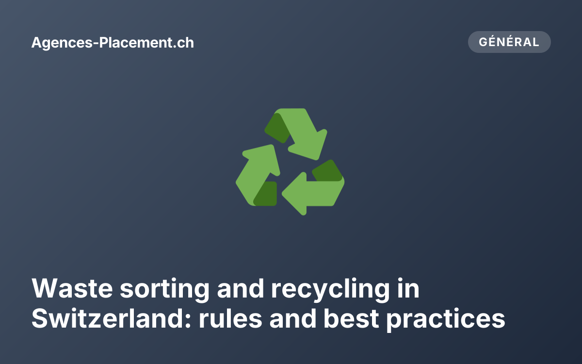 Waste sorting and recycling in Switzerland: rules and best practices