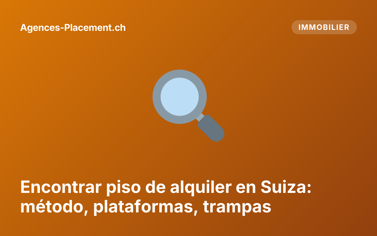 Encontrar piso de alquiler en Suiza: método, plataformas, trampas